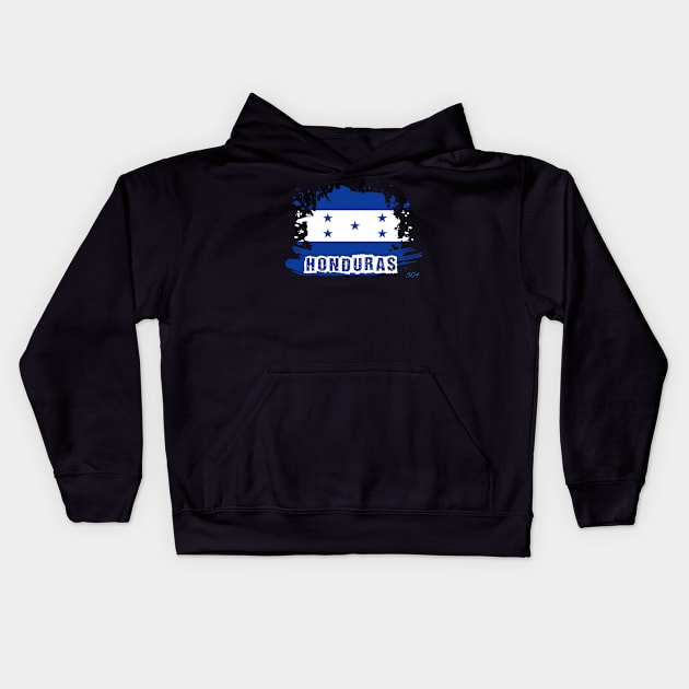 Honduras Flag Azul 001 Kids Hoodie by CA~5